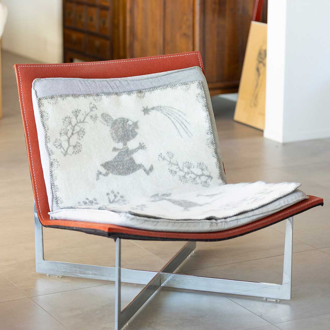 Moomin ムーミン KLIPPAN クリッパン ウールミニブランケット ( ムーミン ウィンターランド / 65×90cm / グレー )