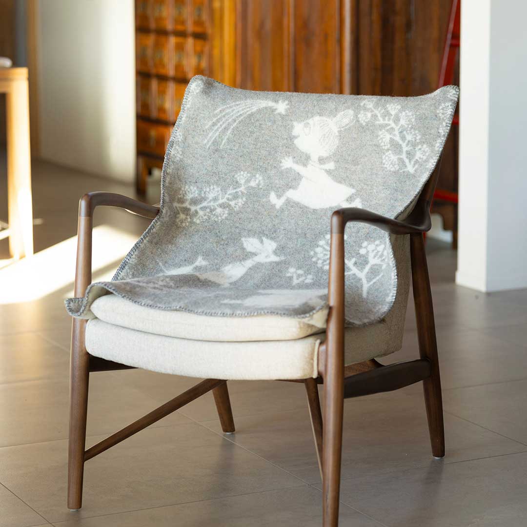 Moomin ムーミン KLIPPAN クリッパン ウールミニブランケット ( ムーミン ウィンターランド / 65×90cm / グレー )