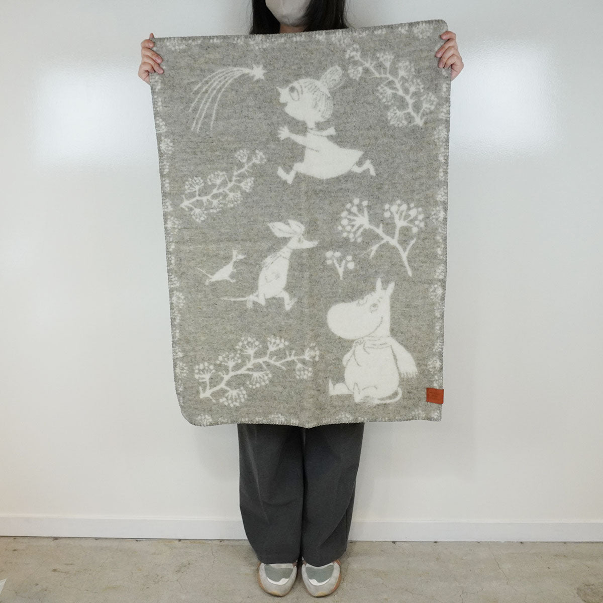 Moomin ムーミン KLIPPAN クリッパン ウールミニブランケット ( ムーミン ウィンターランド / 65×90cm / グレー )
