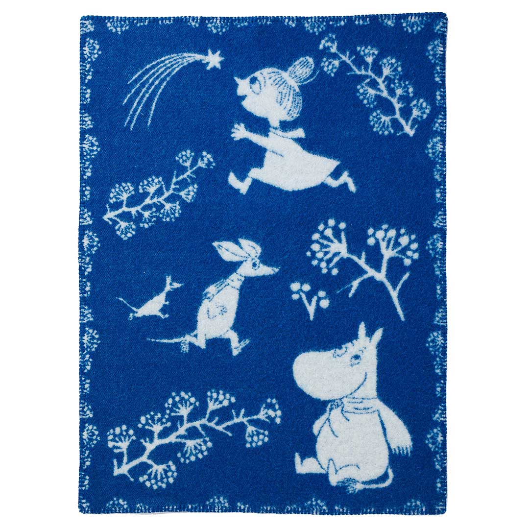 Moomin ムーミン KLIPPAN クリッパン ウールミニブランケット ( ムーミン ウィンターランド / 65×90cm / ディープブルー )