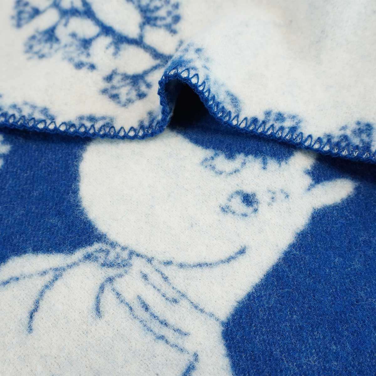 Moomin ムーミン KLIPPAN クリッパン ウールミニブランケット ( ムーミン ウィンターランド / 65×90cm / ディープブルー )