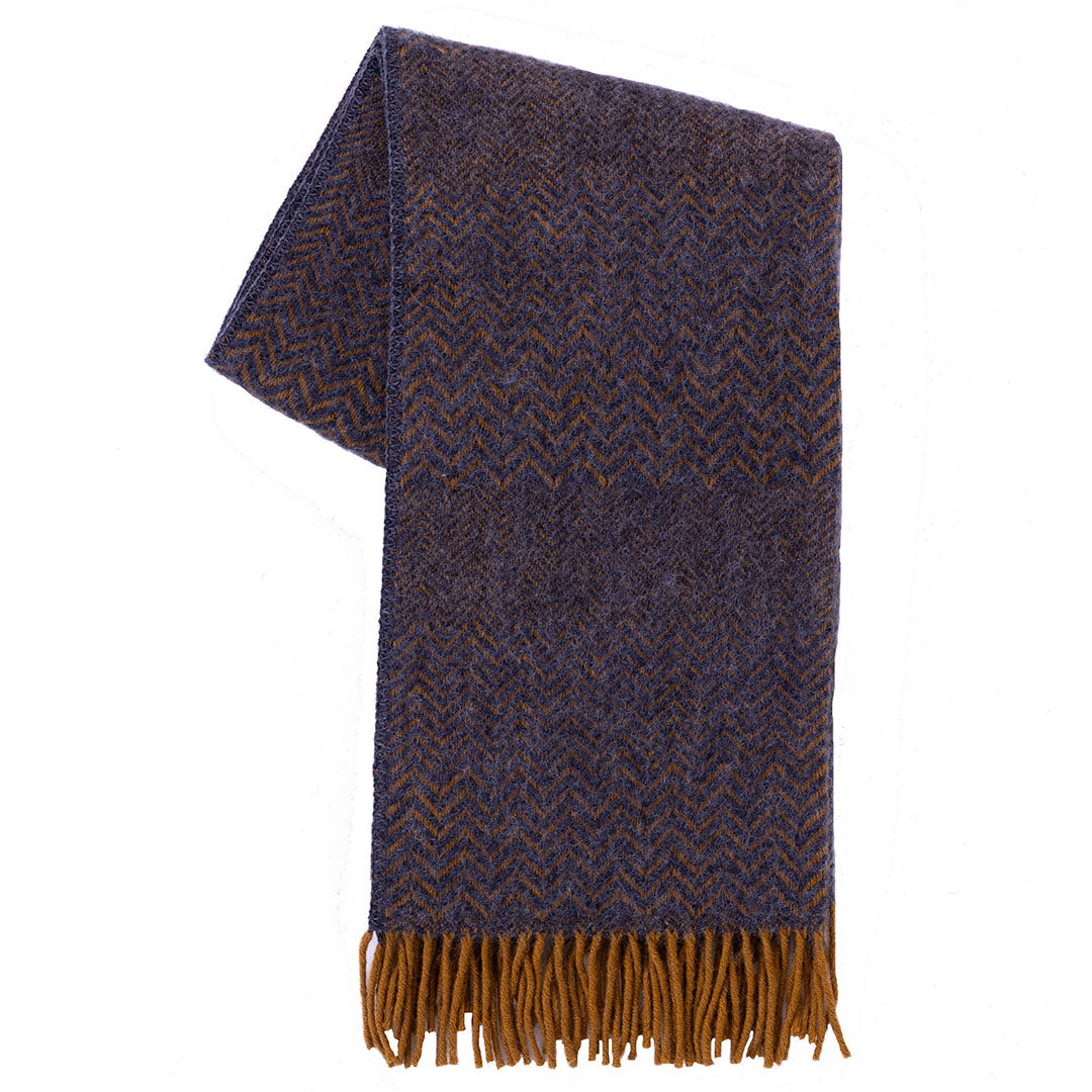 KLIPPAN クリッパン ウールストール ZIGZAG ( 65×200cm / ダークブラウン )