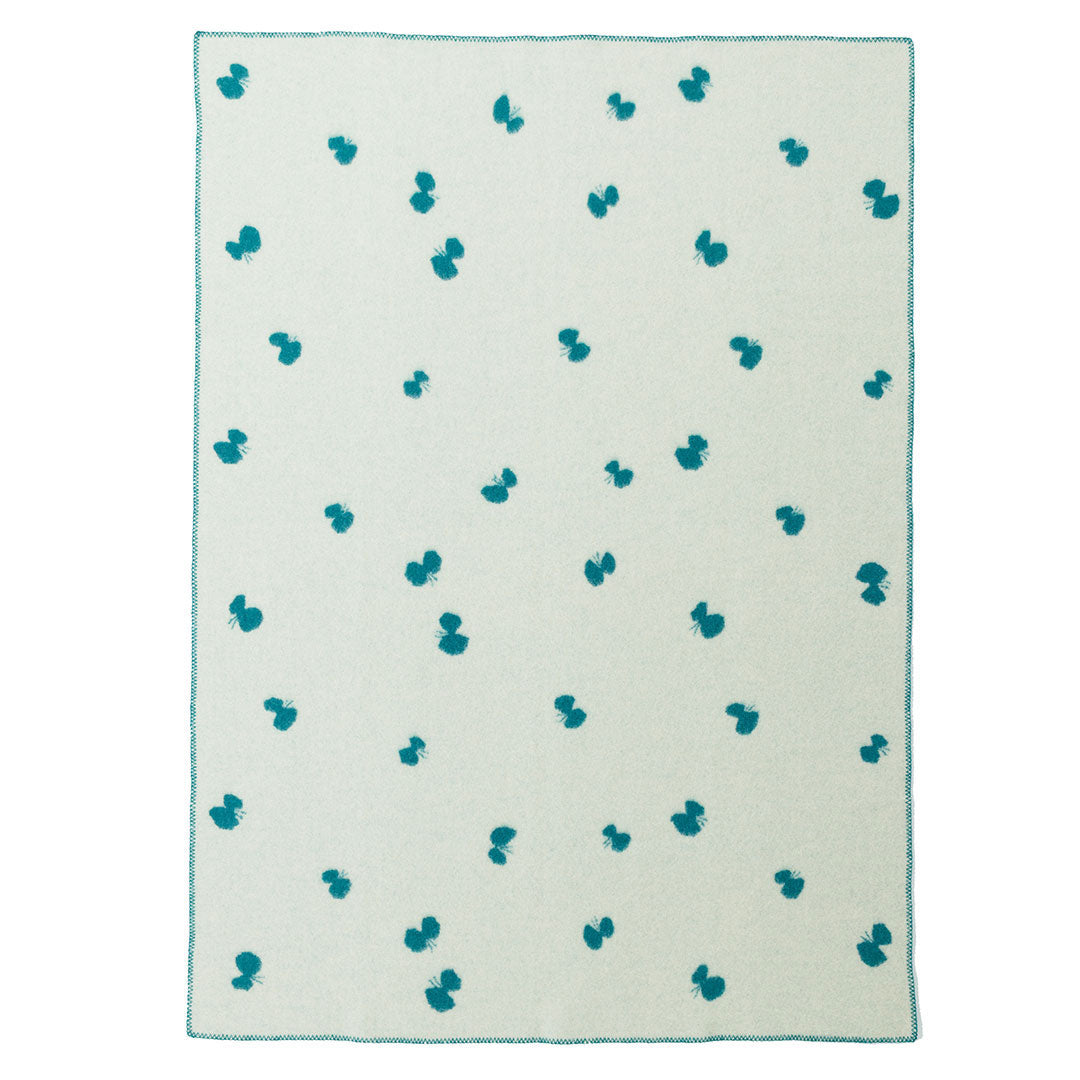 KLIPPAN クリッパン ウールシングルブランケット CHOUCHO ( 130×180cm / ブルーグリーン )