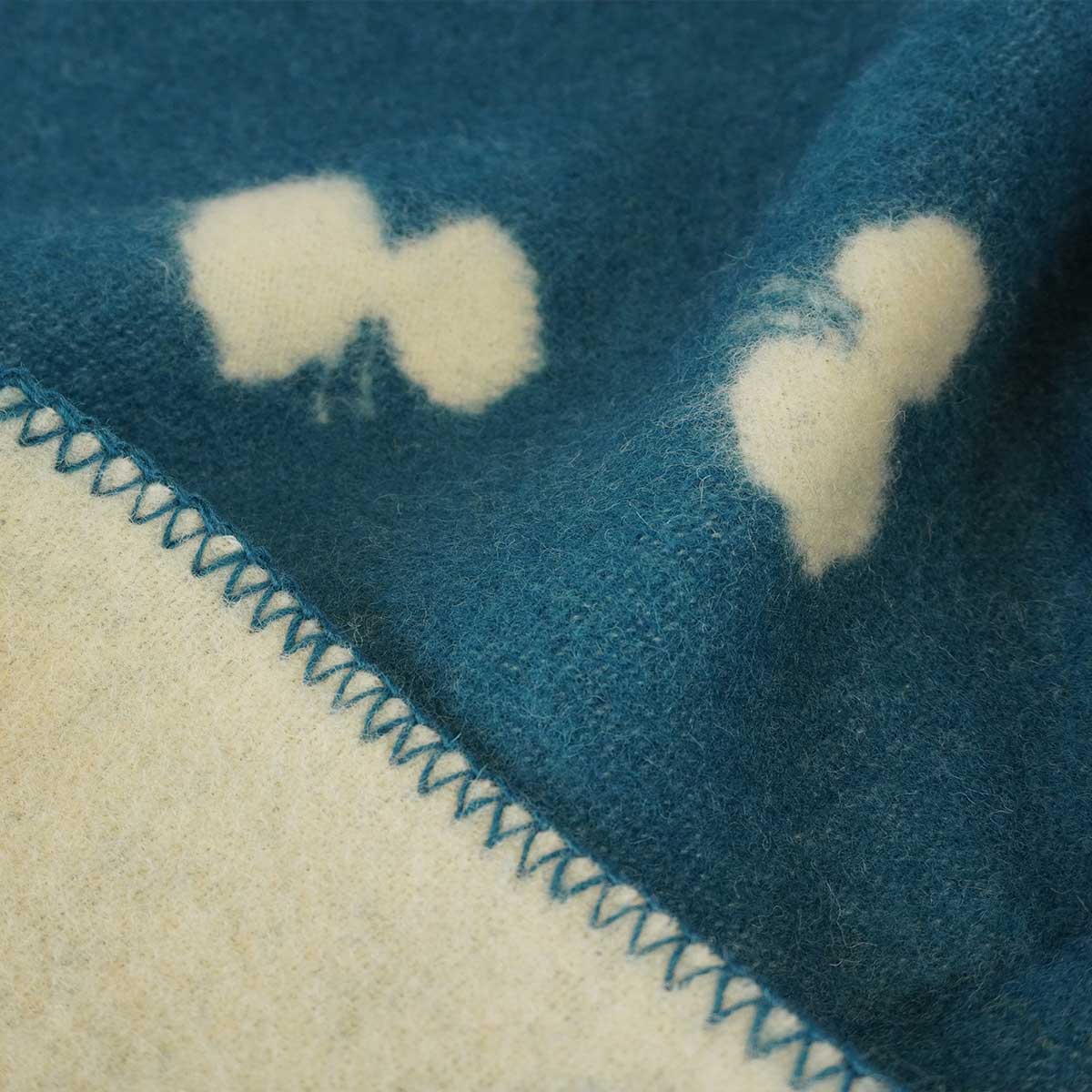 KLIPPAN クリッパン ウールシングルブランケット CHOUCHO ( 130×180cm / ブルーグリーン )