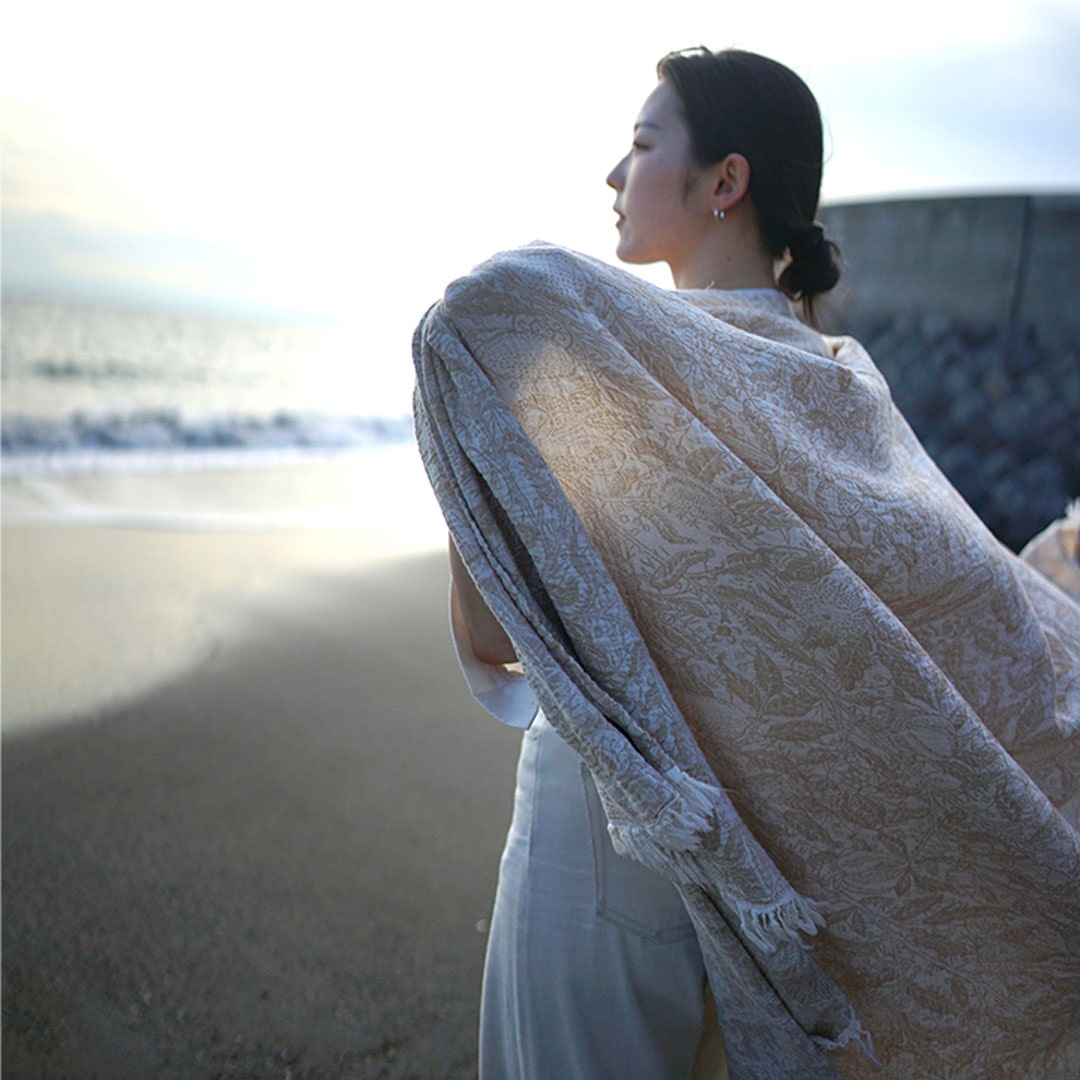 KLIPPAN クリッパン コットンスロー フルーツ ( 140×200cm / ベージュ )