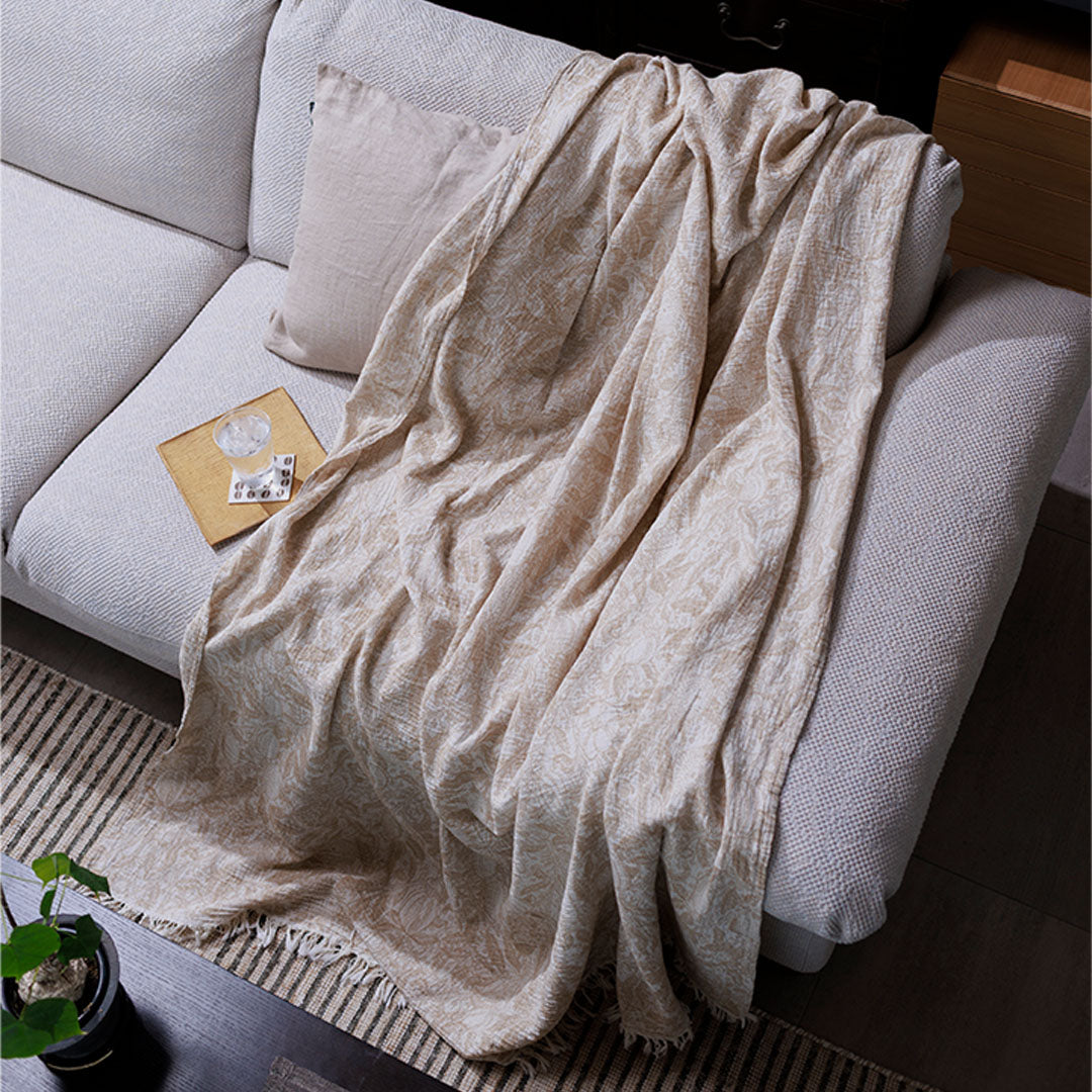 KLIPPAN クリッパン コットンスロー フルーツ ( 140×200cm / ベージュ )