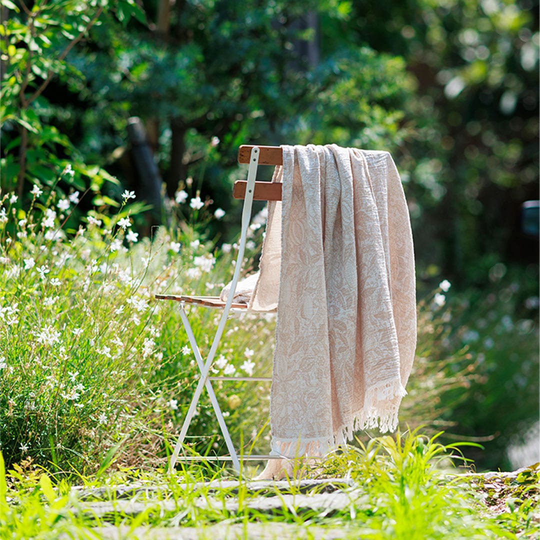 KLIPPAN クリッパン コットンスロー フルーツ ( 140×200cm / ベージュ )