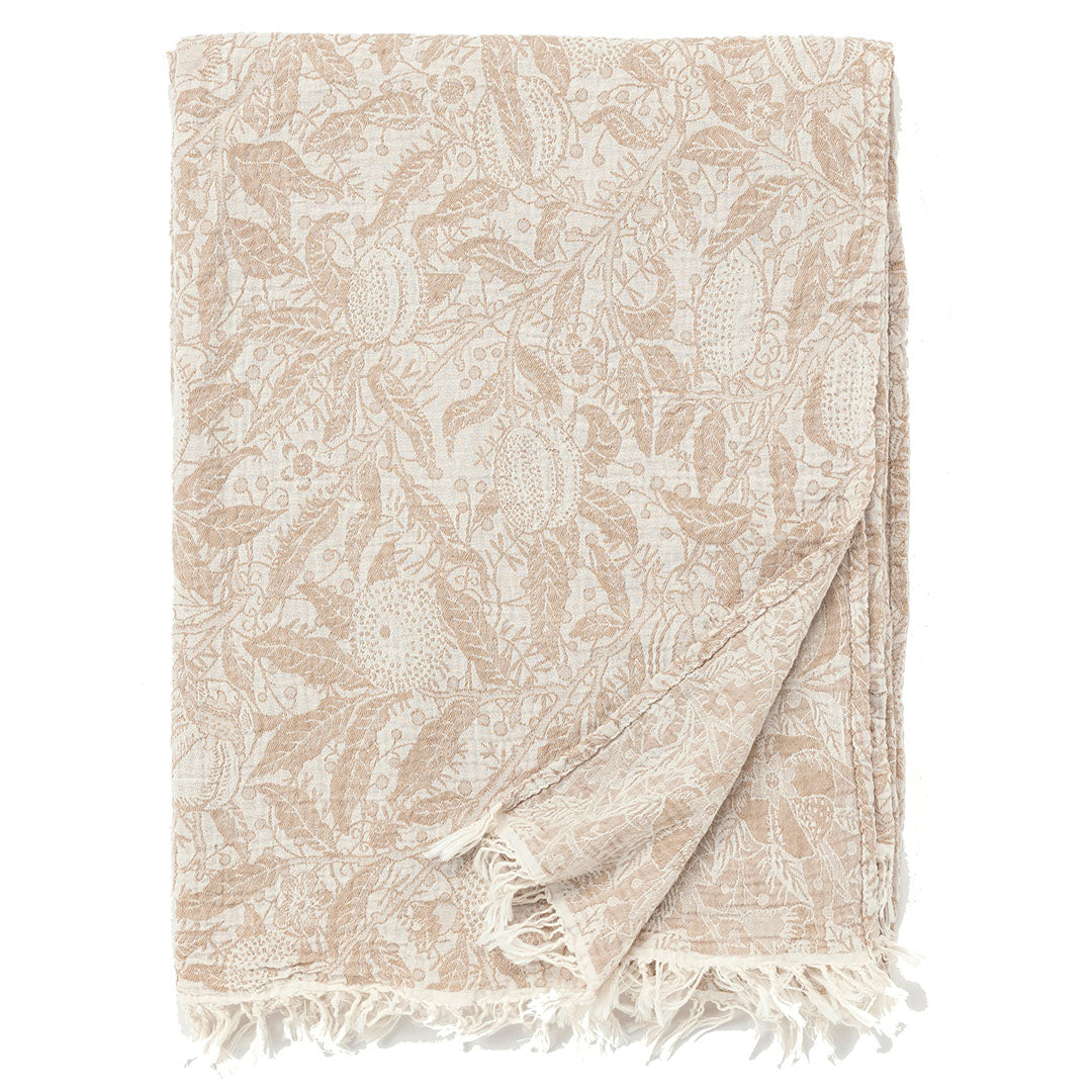 KLIPPAN クリッパン コットンスロー フルーツ ( 140×200cm / ベージュ )