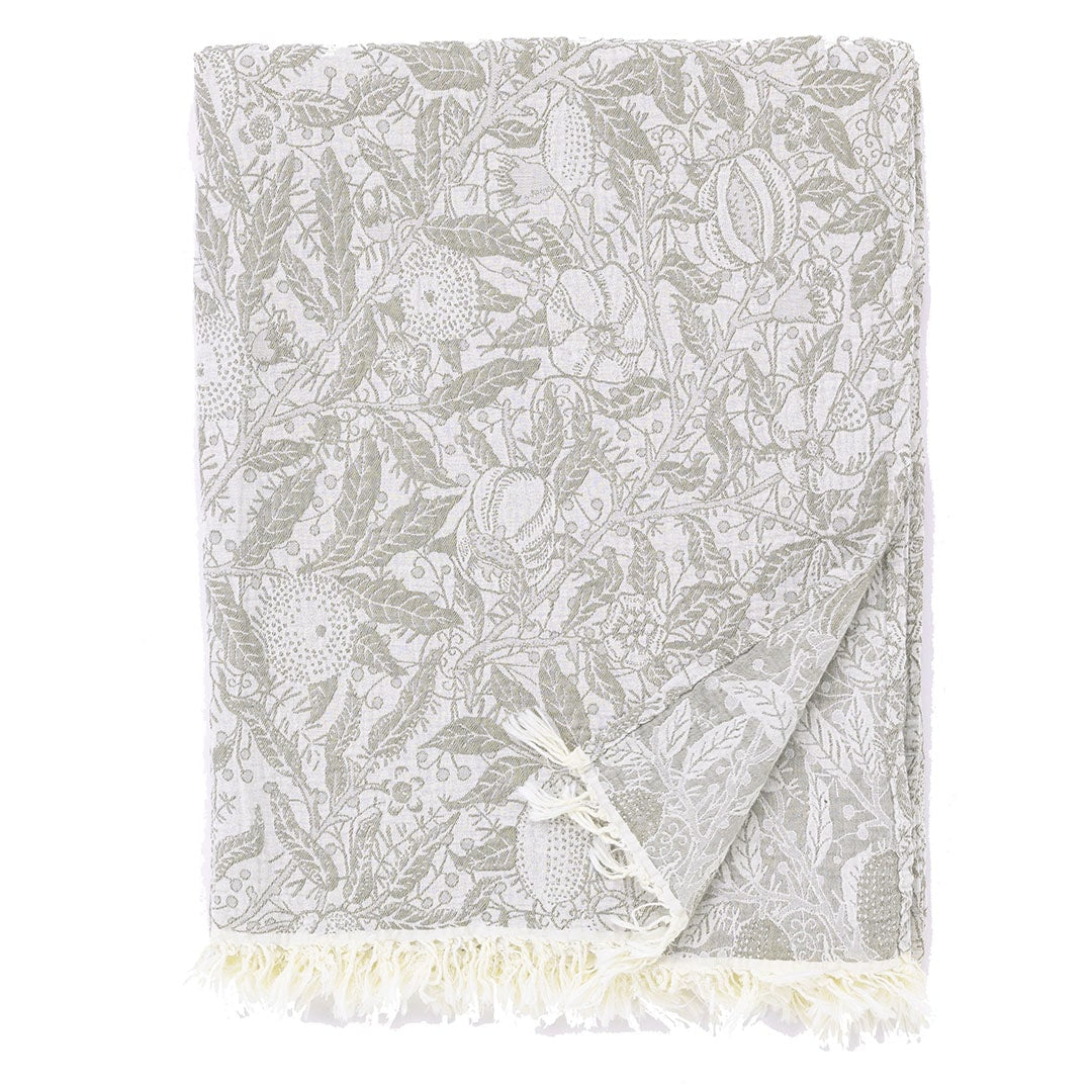 KLIPPAN クリッパン コットンスロー フルーツ ( 140×200cm / オリーブ )