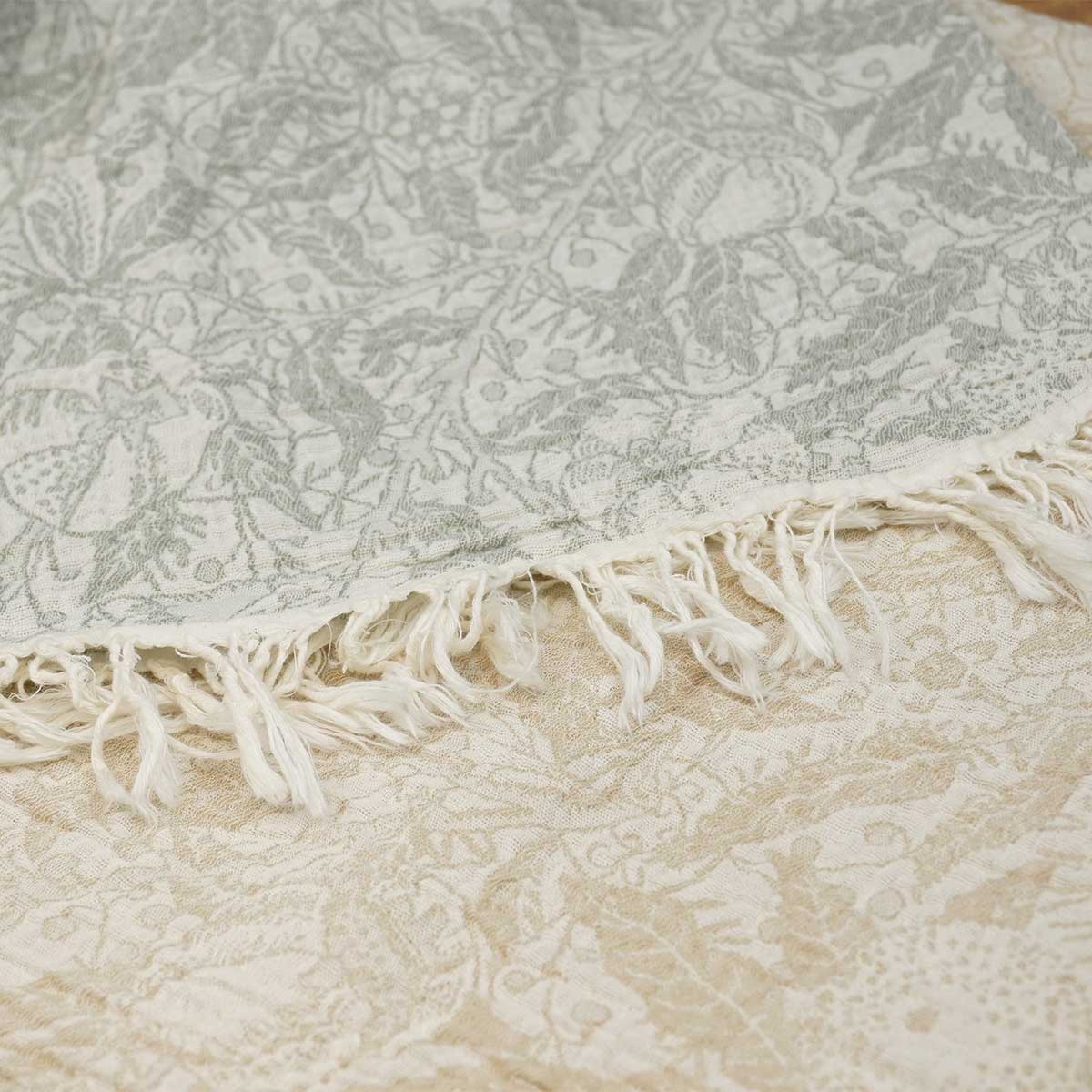 KLIPPAN クリッパン コットンスロー フルーツ ( 140×200cm / オリーブ )