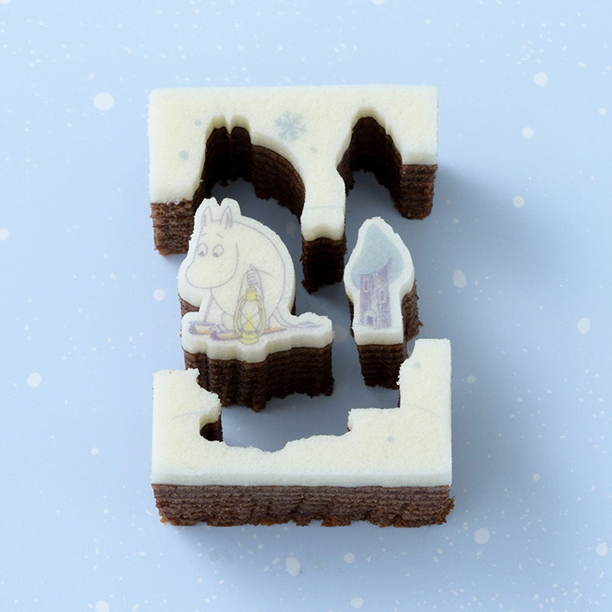 【冬季限定】Moomin ムーミン Katanukiya カタヌキヤ 型抜きバウム ( SNOWY WAY HOME ココア味 )