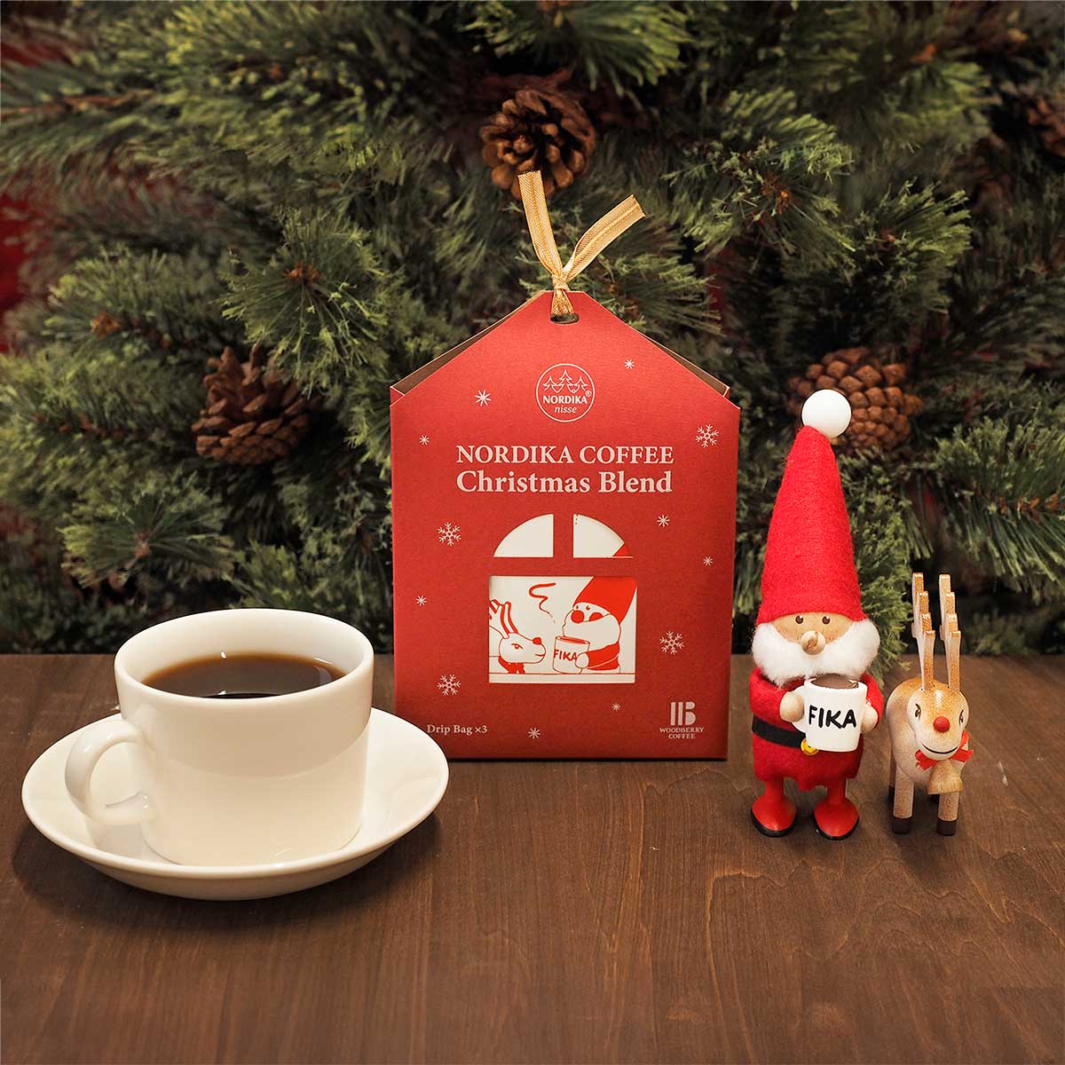 NORDIKA nisse ノルディカ ニッセ WOODBERRY COFFEE ウッド ベリー コーヒー ノルディカコーヒー ドリップバッグ ( クリスマスブレンド / 3個セット )