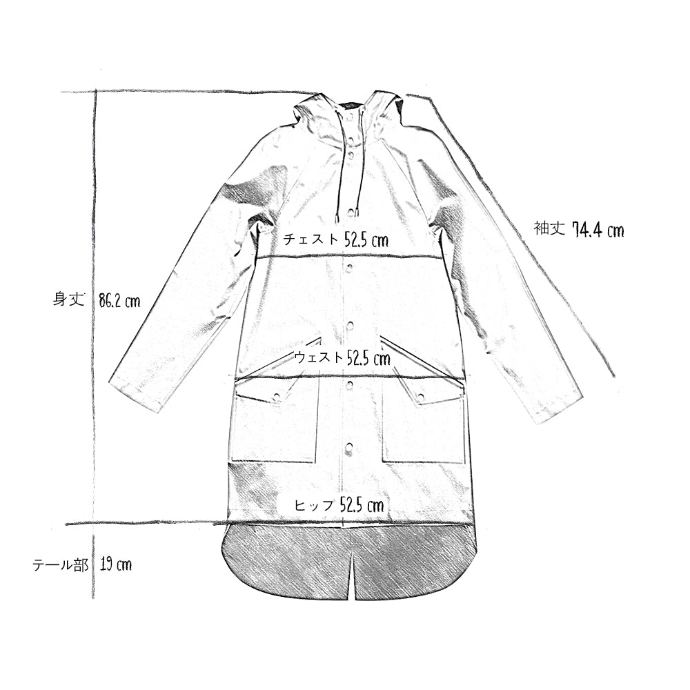 Ducktail Rainwear ダックテール レインウェア シティレインコート  ( XXSサイズ / グリーン )