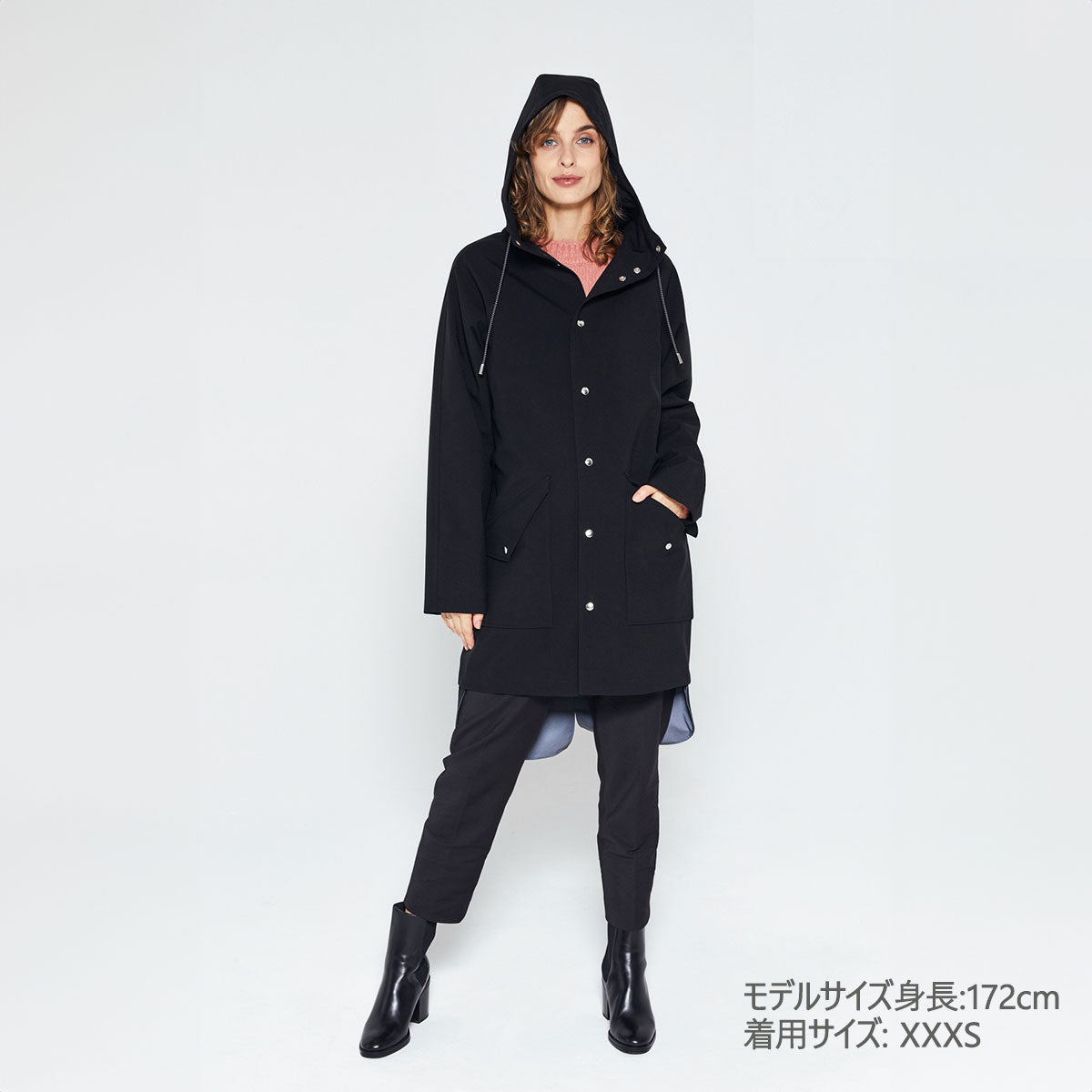 Ducktail Rainwear ダックテール レインウェア シティレインコート  ( XXXSサイズ / ブラック )