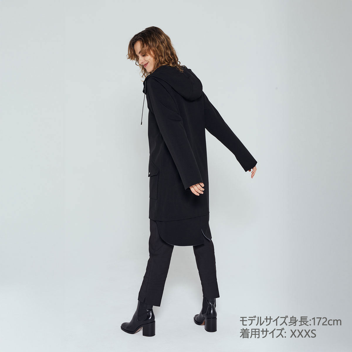 Ducktail Rainwear ダックテール レインウェア シティレインコート  ( XXXSサイズ / ブラック )