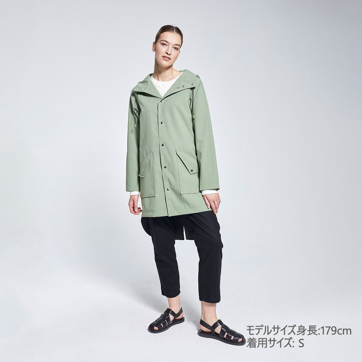 Ducktail Rainwear ダックテール レインウェア シティレインコート  ( XXSサイズ / オリーブ )