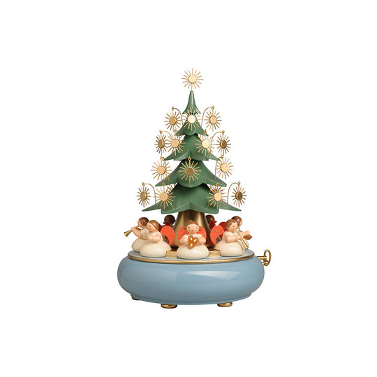 Wendt & K&uuml;hn ヴェント & キューン 木製オルゴール ツリーの下で祝福する天使