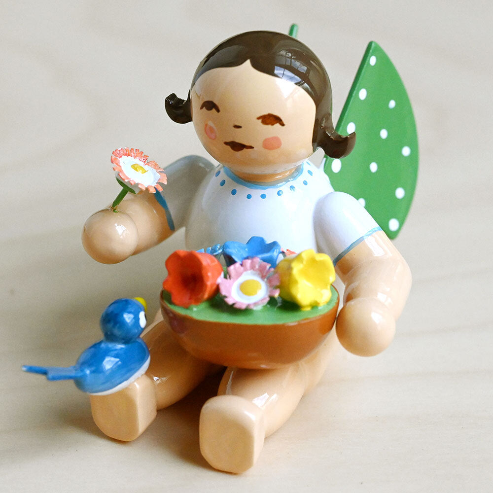 Wendt & Kuhn ヴェント & キューン小鳥にお花を渡す天使