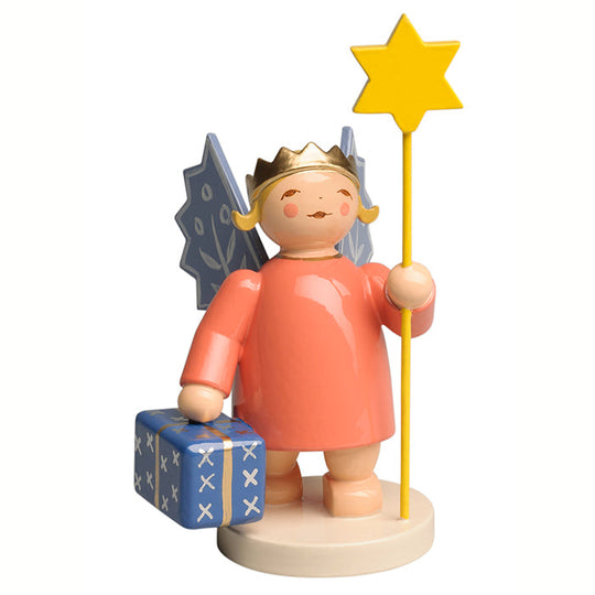 Wendt & K&uuml;hn ヴェント & キューン 木製人形ゴールドクラウンの天使 ( 贈り物 )