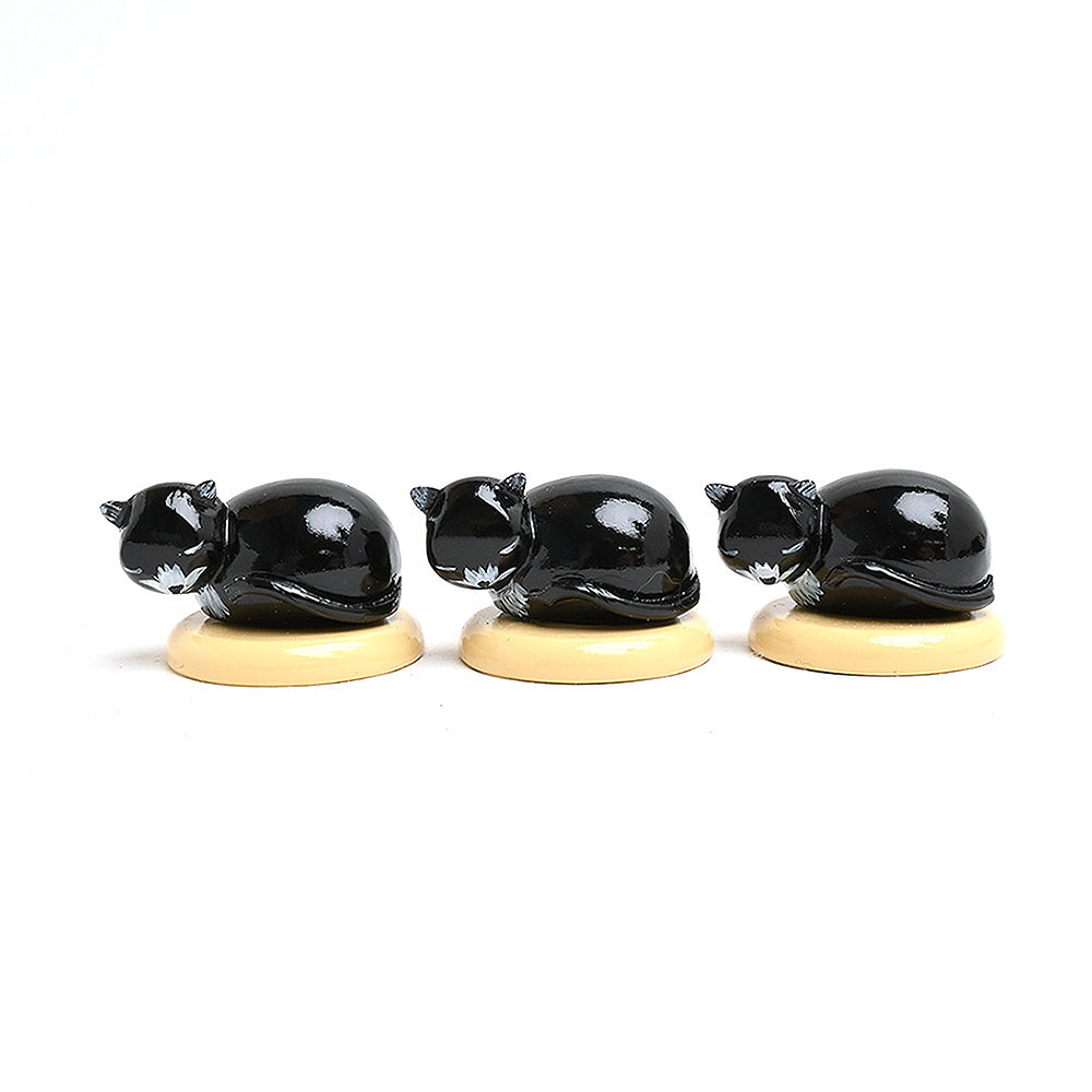 Wendt & Kuhn ヴェント & キューン 木製人形ネコ ( 黒 ）