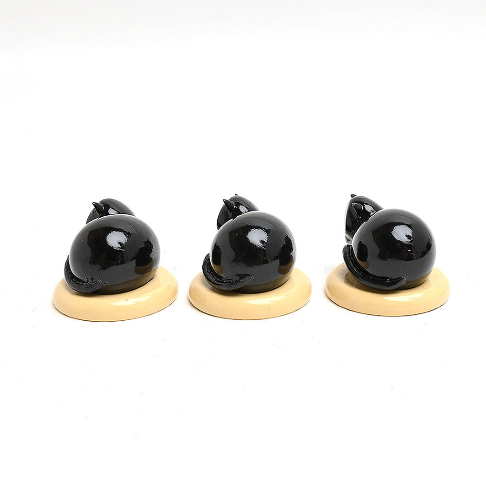 Wendt & Kuhn ヴェント & キューン 木製人形ネコ ( 黒 ）