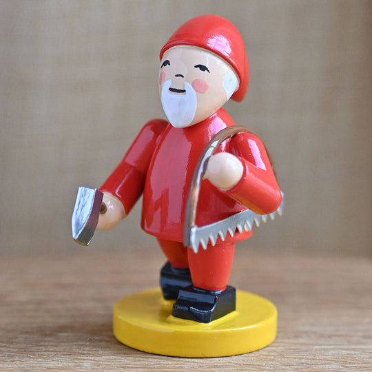 Wendt & K&uuml;hn ヴェント & キューン 木製人形ブロッサムフレンズ ( お手伝いの妖精”ノーム”弓のこぎりと斧 )