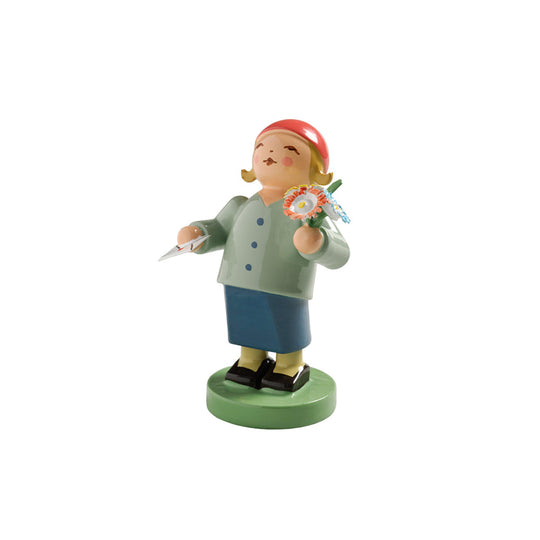 Wendt & K&uuml;hn ヴェント & キューン 木製人形ブロッサムフレンズ ( 花と手紙を持った男の子 )
