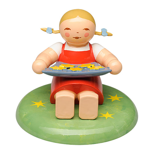 Wendt & K&uuml;hn ヴェント & キューン 木製人形ブロッサムフレンズ ( 星の金貨を集める女の子 )