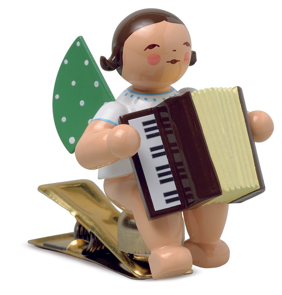 Wendt & Kuhn ヴェント & キューン 木製人形 天使のオーケストラ ( クリップ アコーディオン )