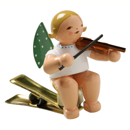 Wendt & K&uuml;hn ヴェント & キューン 木製人形 天使のオーケストラ ( クリップ バイオリン )