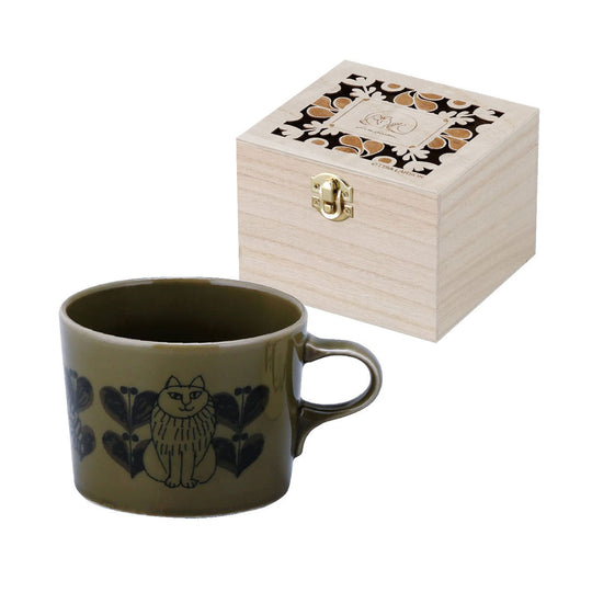 Lisa Larson リサ・ラーソン 木箱入りマグカップ ( グリーン )