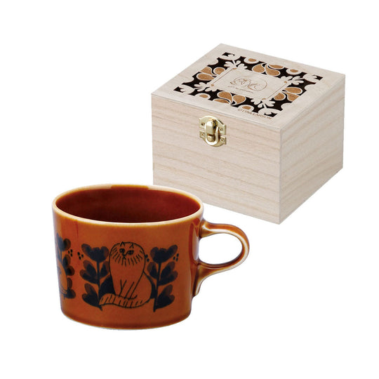 Lisa Larson リサ・ラーソン 木箱入りマグカップ ( ブラウン )