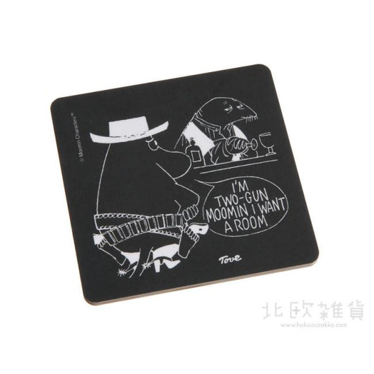 Moomin ムーミン Opto Design オプトデザイン 木製コースター ( Twe-Gun Moomin / 9×9cm )