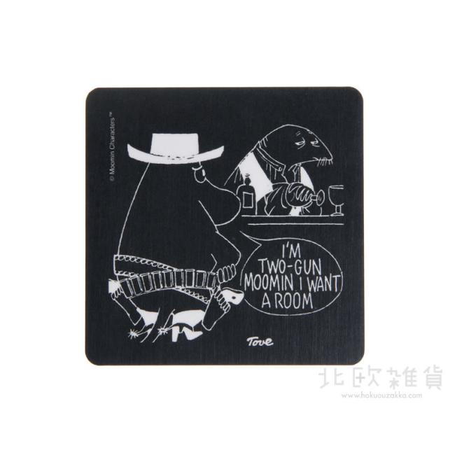 Moomin ムーミン Opto Design オプトデザイン 木製コースター ( Twe-Gun Moomin / 9×9cm )