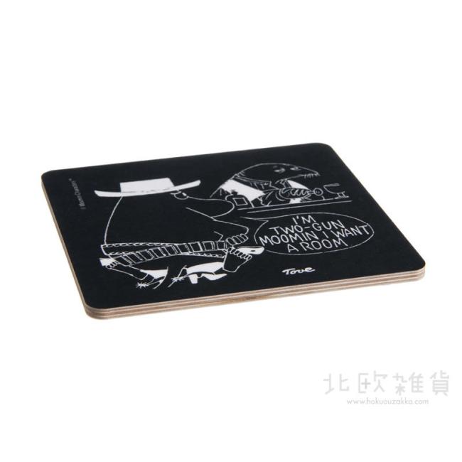 Moomin ムーミン Opto Design オプトデザイン 木製コースター ( Twe-Gun Moomin / 9×9cm )