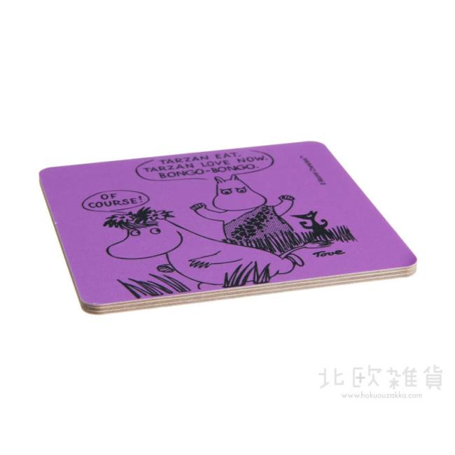 Moomin ムーミン Opto Design オプトデザイン 木製コースター ( Bongo-bongo / 9×9cm )