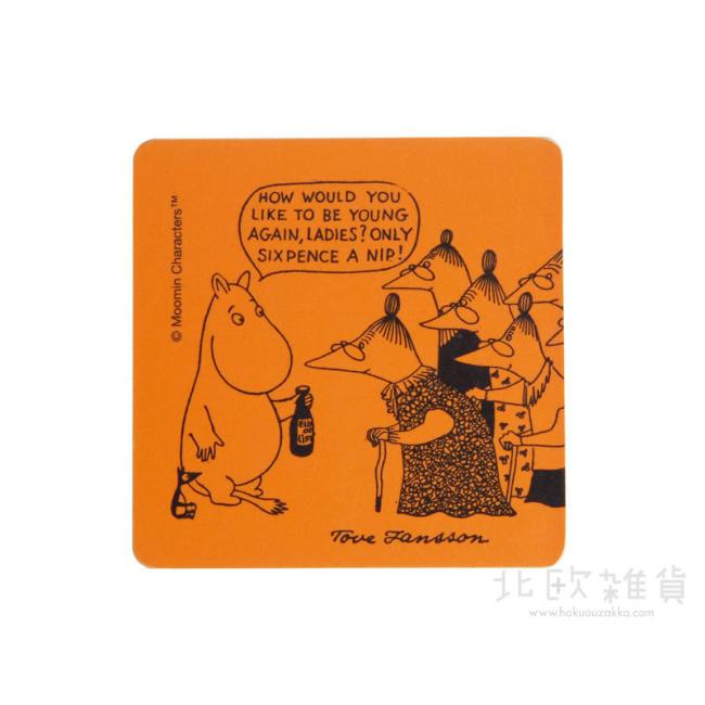 Moomin ムーミン Opto Design オプトデザイン 木製コースター ( Sixpence / 9×9cm )