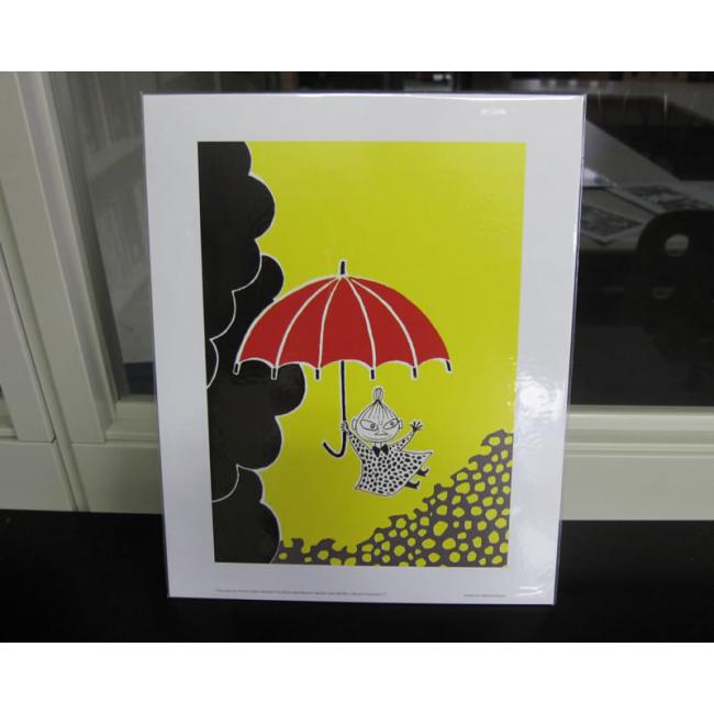 Moomin ムーミン Putinki プティンキ ミニポスター カラー ( 24×30cm / リトルミーと傘 )