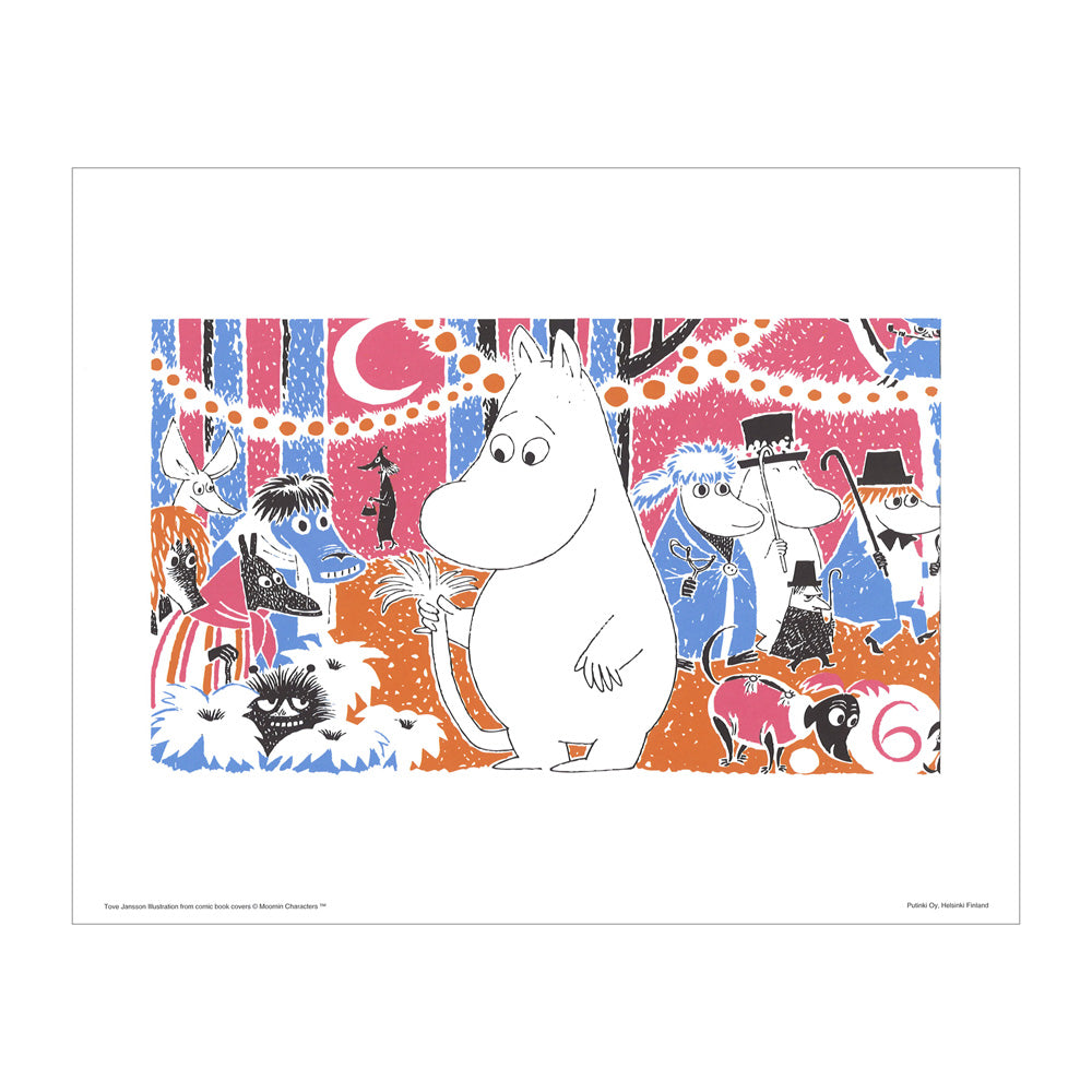 Moomin ムーミン Putinki プティンキ ミニポスター カラー ( 24×30cm / コミック表紙絵6巻 )