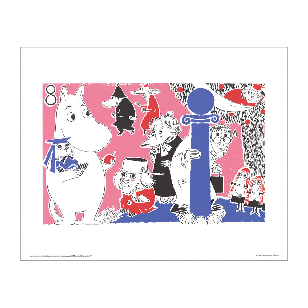 Moomin ムーミン Putinki プティンキ ミニポスター カラー ( 24×30cm /  コミック表紙絵8巻 )