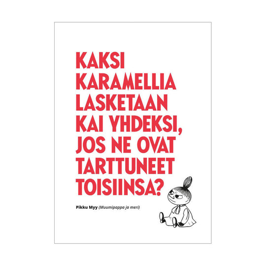 Moomin ムーミン Putinki プティンキ レタープレスポストカード ( リトルミイ )