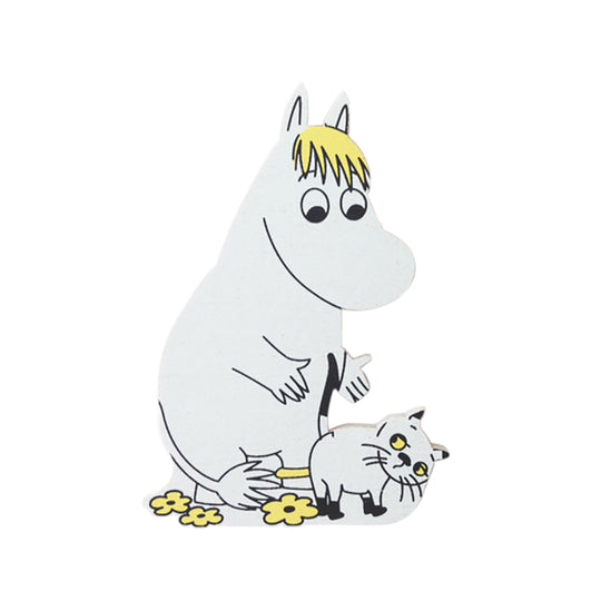 Moomin ムーミン APRILMAI アプリルマイ 木製マグネット ( スノークのおじょうさんと猫 )