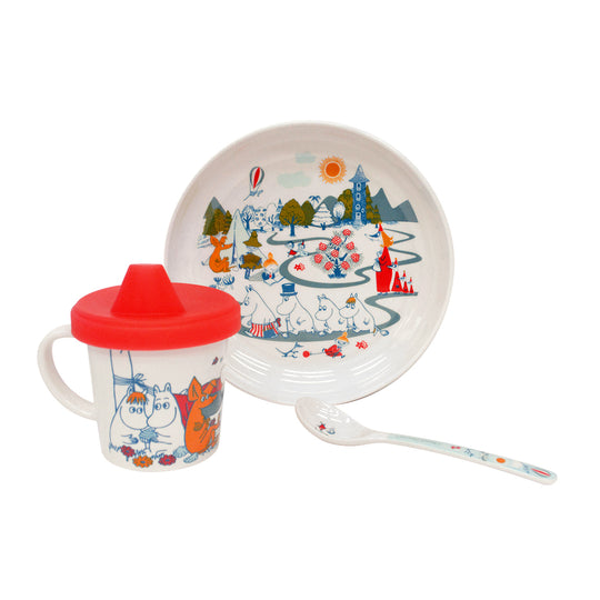 Moomin ムーミン Martinex マルティネックス メラミン3点セット（ムーミンバレー）