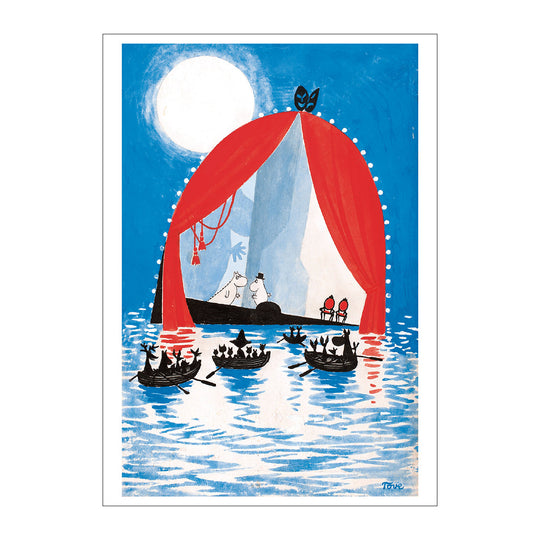 Moomin ムーミン Putinki プティンキ アートワークポストカード ( 水の上の劇場 )