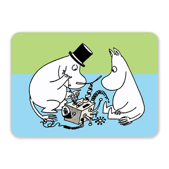 Moomin ムーミン Putinki プティンキ ポストカードパステル ( ムーミンパパとムーミン )