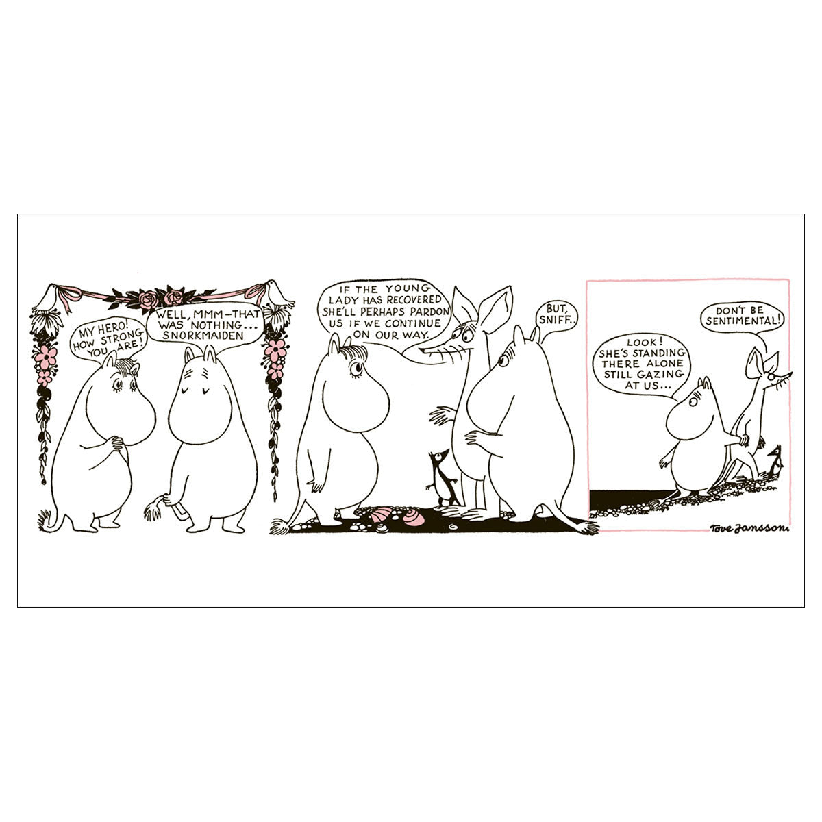 Moomin ムーミン Putinki プティンキ パノラマポストカード ( ムーミンコミック / ムーミンとスノークのおじょうさん )