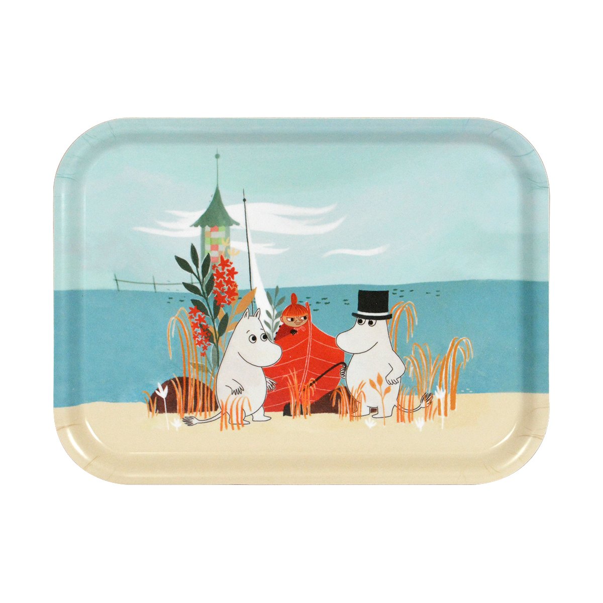 Moomin ムーミン Opto Design オプトデザイン 木製トレイ S ( #OURSEA / 27×20cm )