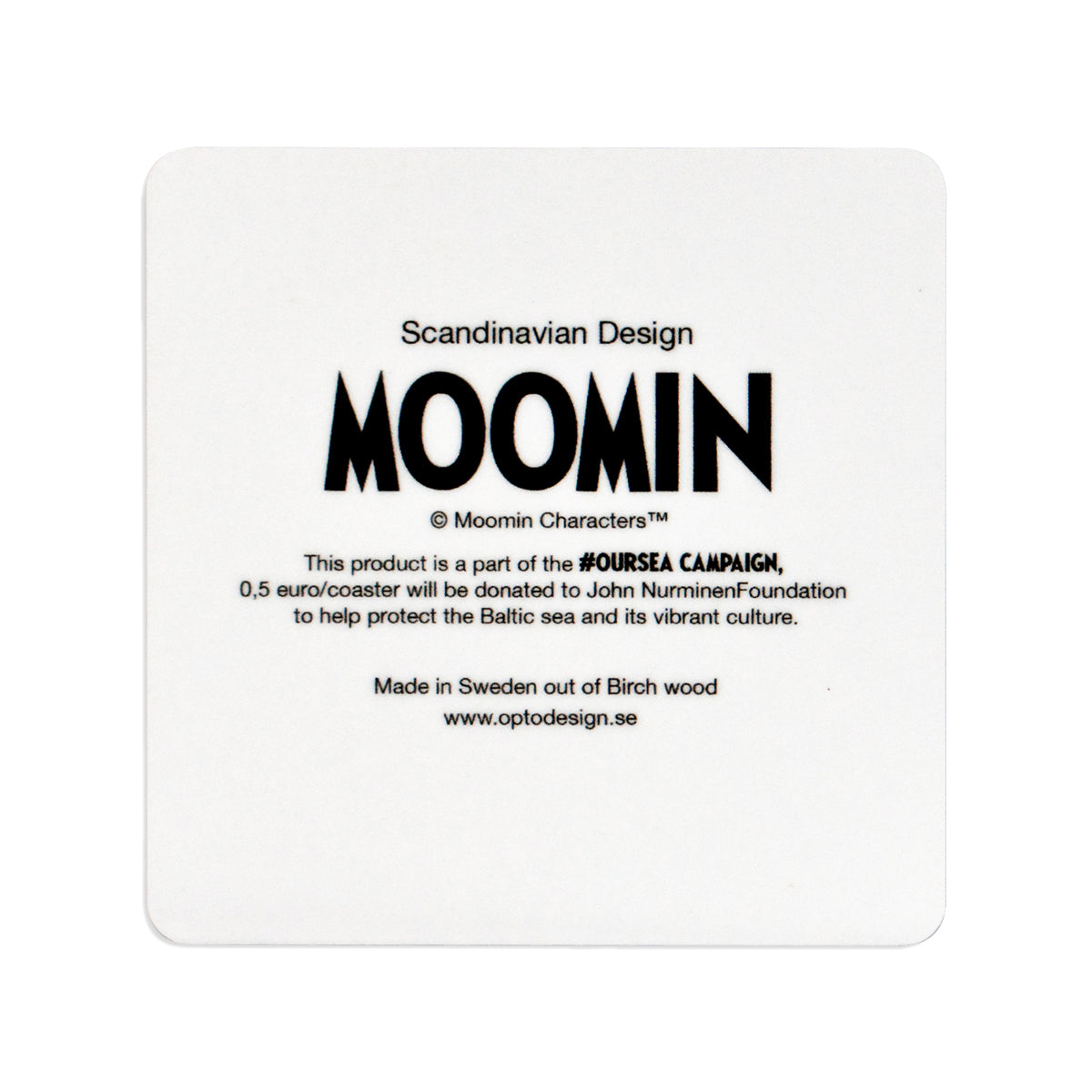 Moomin ムーミン Opto Design オプトデザイン コースター ( #OURSEA / 9×9cm )
