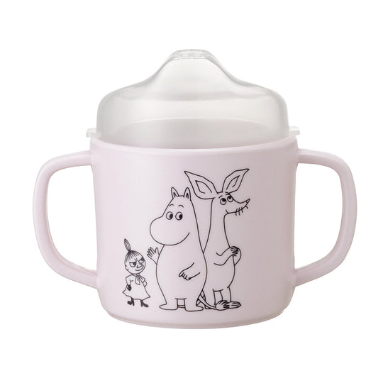 Moomin ムーミン petit jour paris プティジュールパリ フタつきダブルハンドルメラミンカップ ( ピンク )