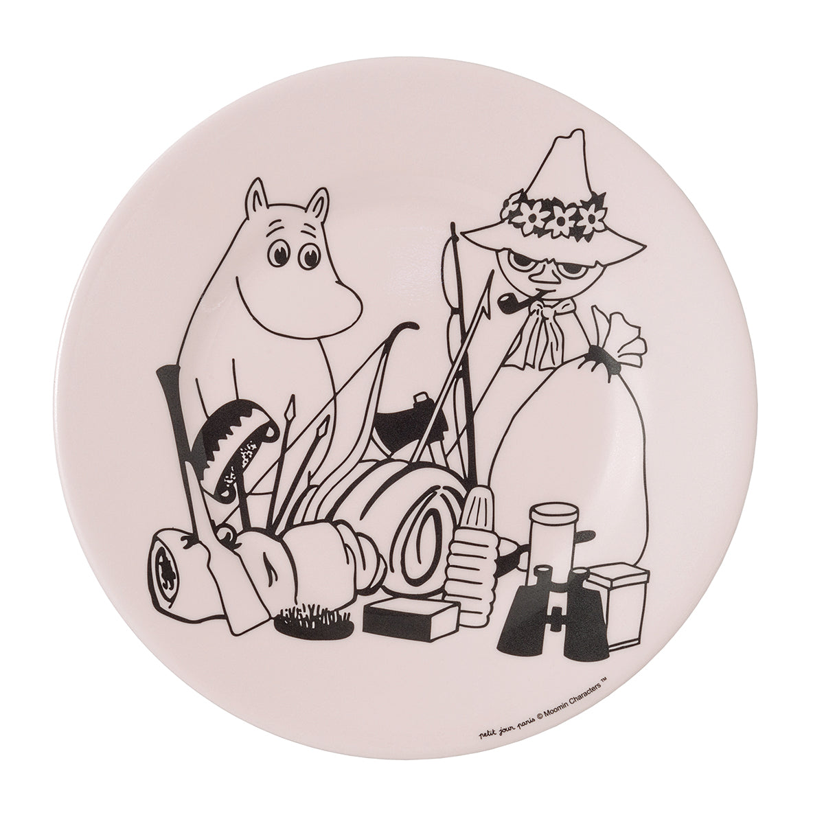 Moomin ムーミン petit jour paris プティジュールパリ メラミンデザートプレート ( キャンプ ピンク )